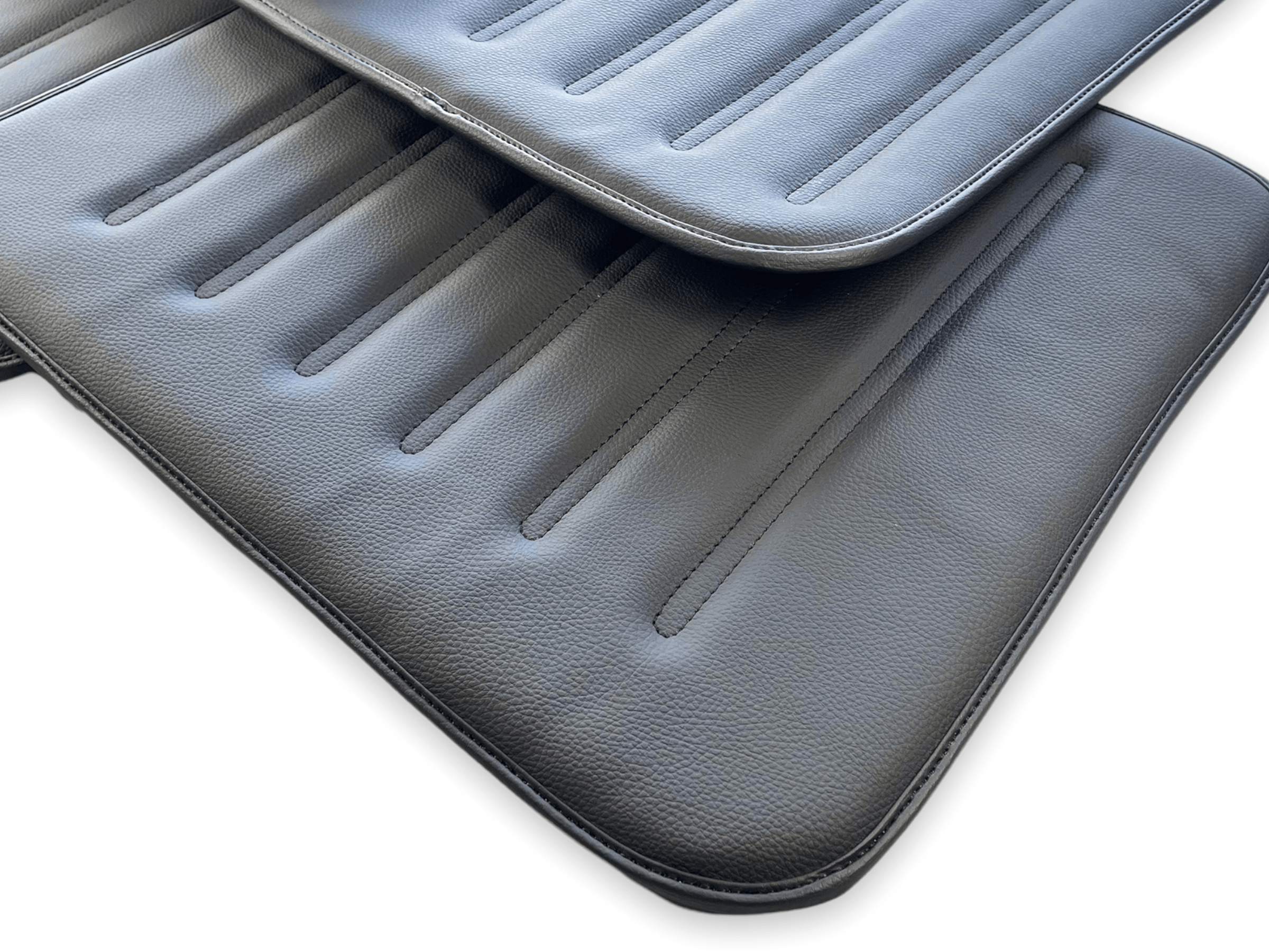 Leather Floor Mats For Rolls Royce Black Badge Dawn Rr6 2016-2023 Black - AutoWin