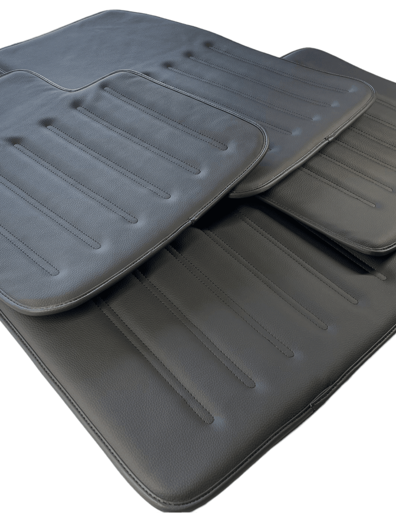 Leather Floor Mats For Rolls Royce Black Badge Phantom Drophead Coupe 2007–2016 Black - AutoWin