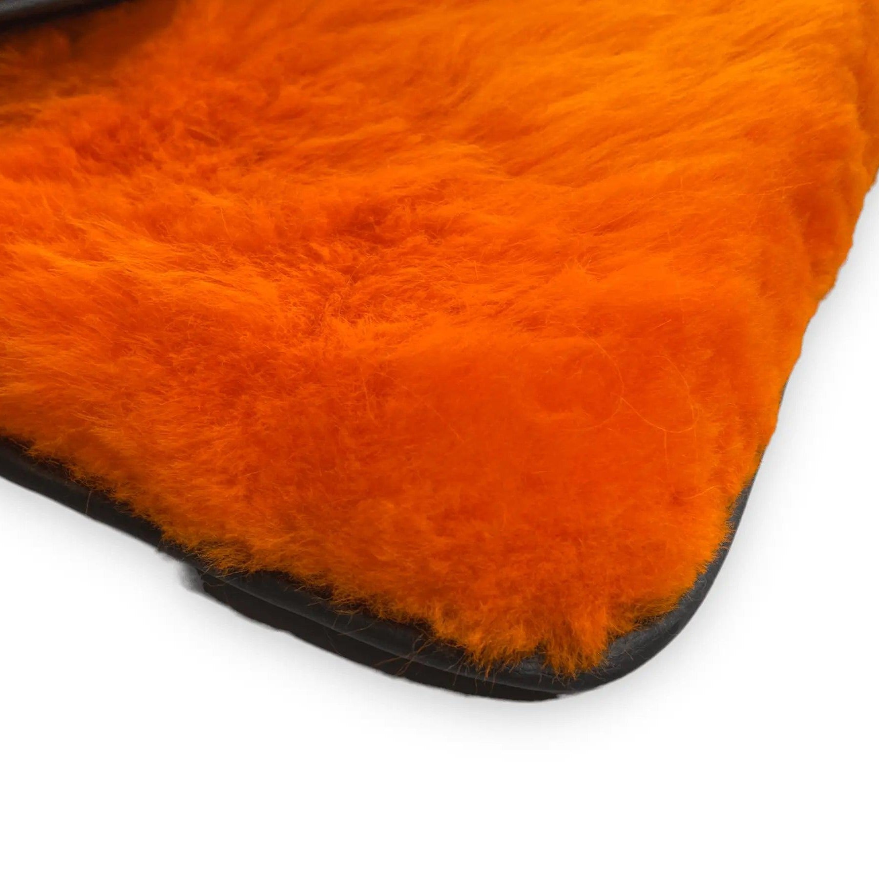 Orange Sheepskin Floor Mats For Bentley Mulsanne (2010–2020) Er56 Design Brand - AutoWin