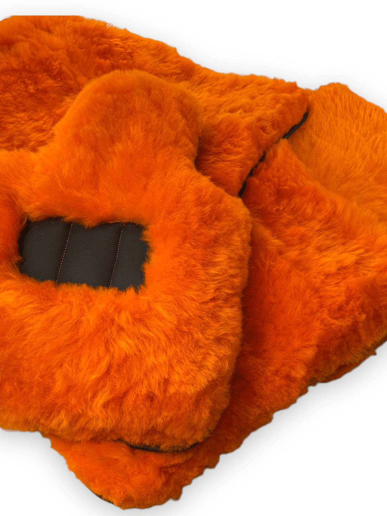 Orange Sheepskin Floor Mats For Rolls Royce Phantom 2003–2016 Er56 Design Brand - AutoWin