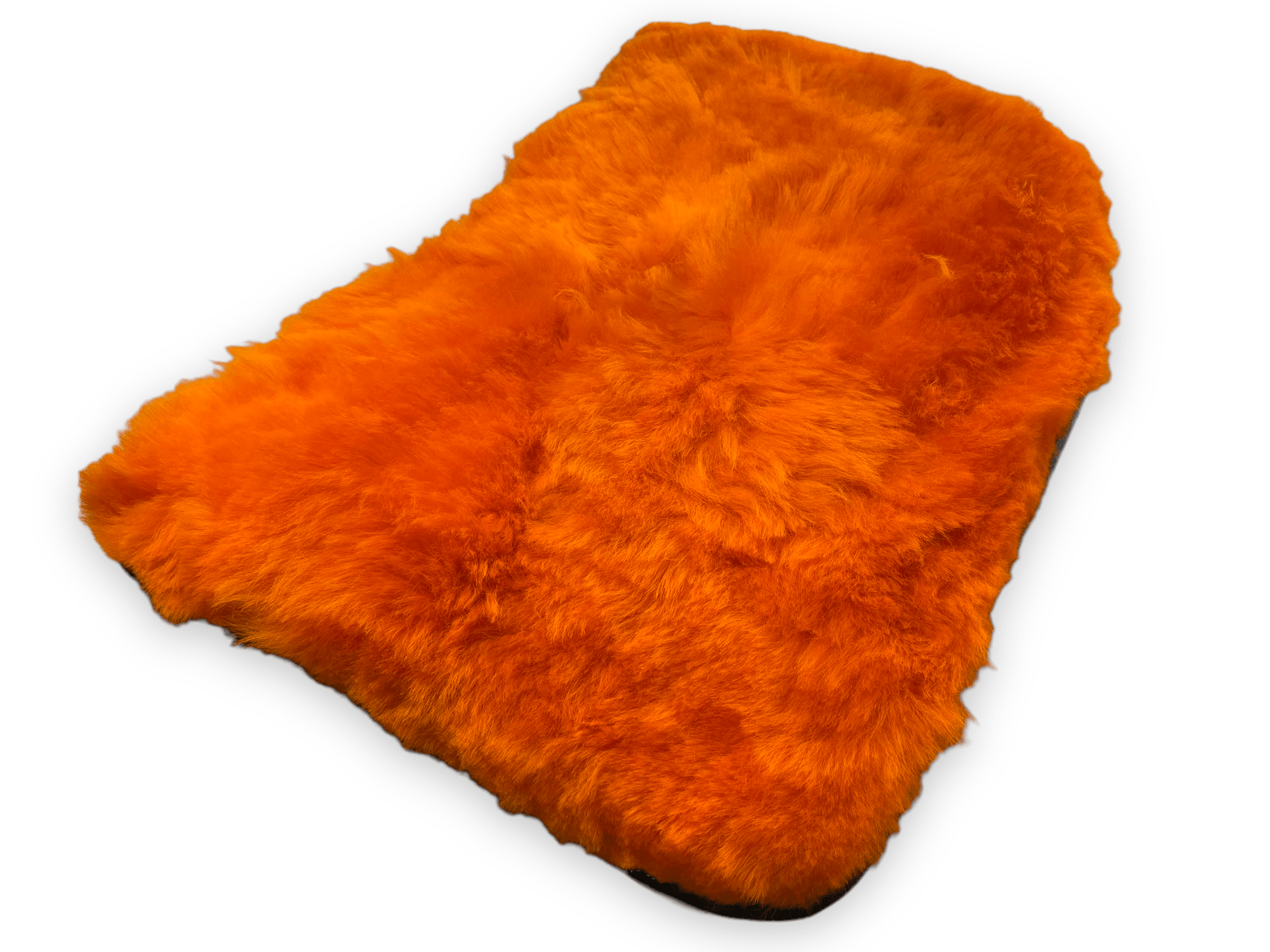 Orange Sheepskin Floor Mats For Rolls Royce Wraith 2013–2023 Er56 Design - AutoWin