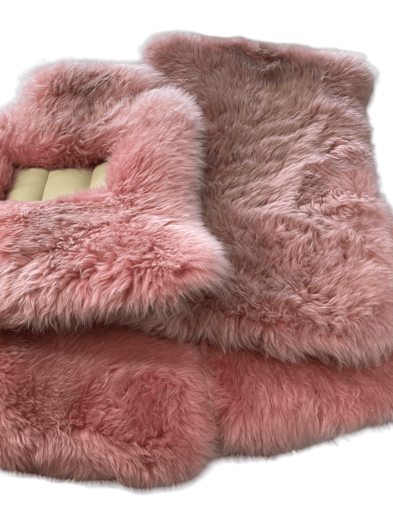 Pink Sheepskin Floor Mats For Rolls Royce Phantom 2003–2016 Er56 Design Brand - AutoWin