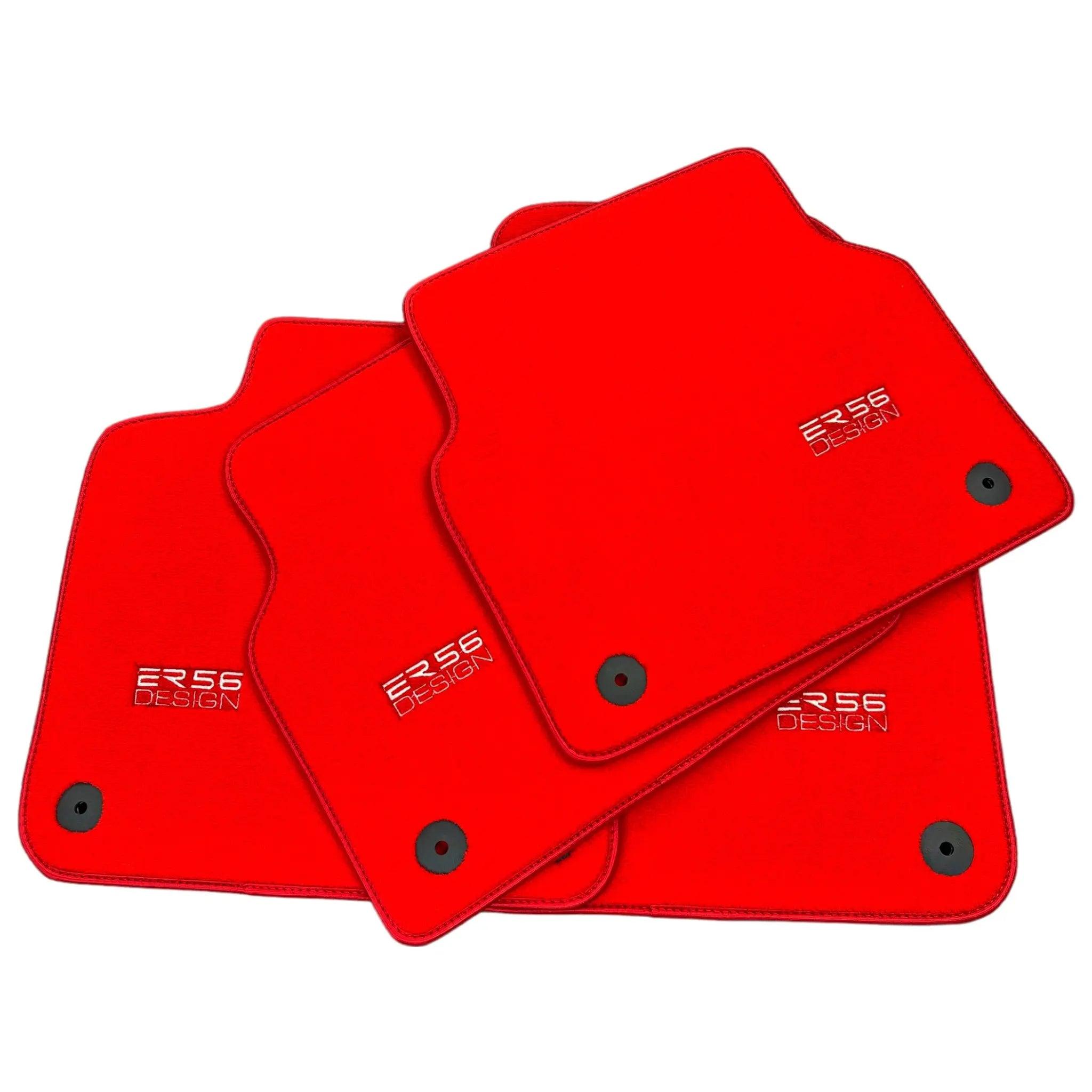 Red Floor Mats for A6 - C8 Avant (2018-2023) | ER56 Design