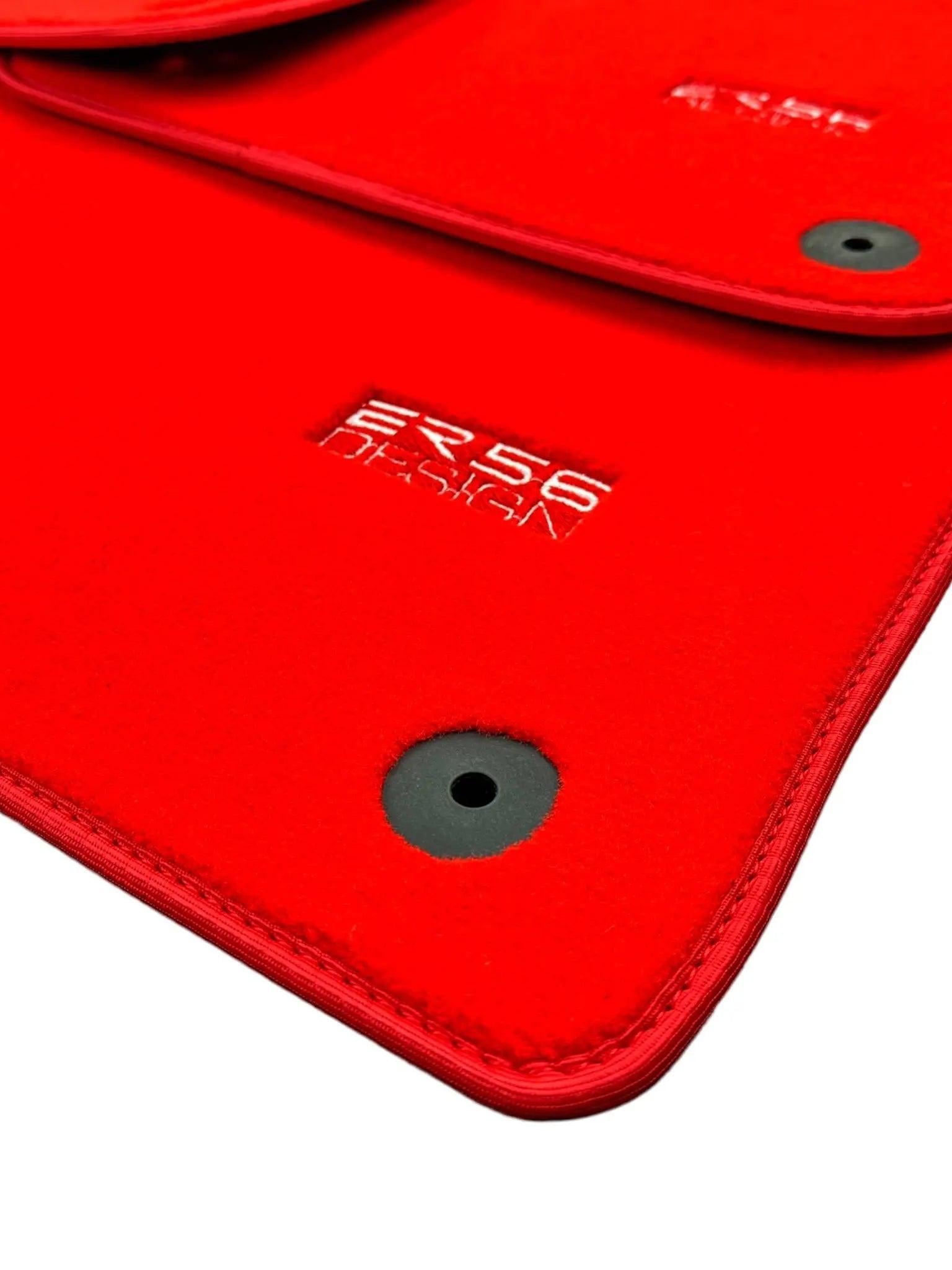 Red Floor Mats for Audi A3 - 5-door Sedan (2021 - 2024) | ER56 Design