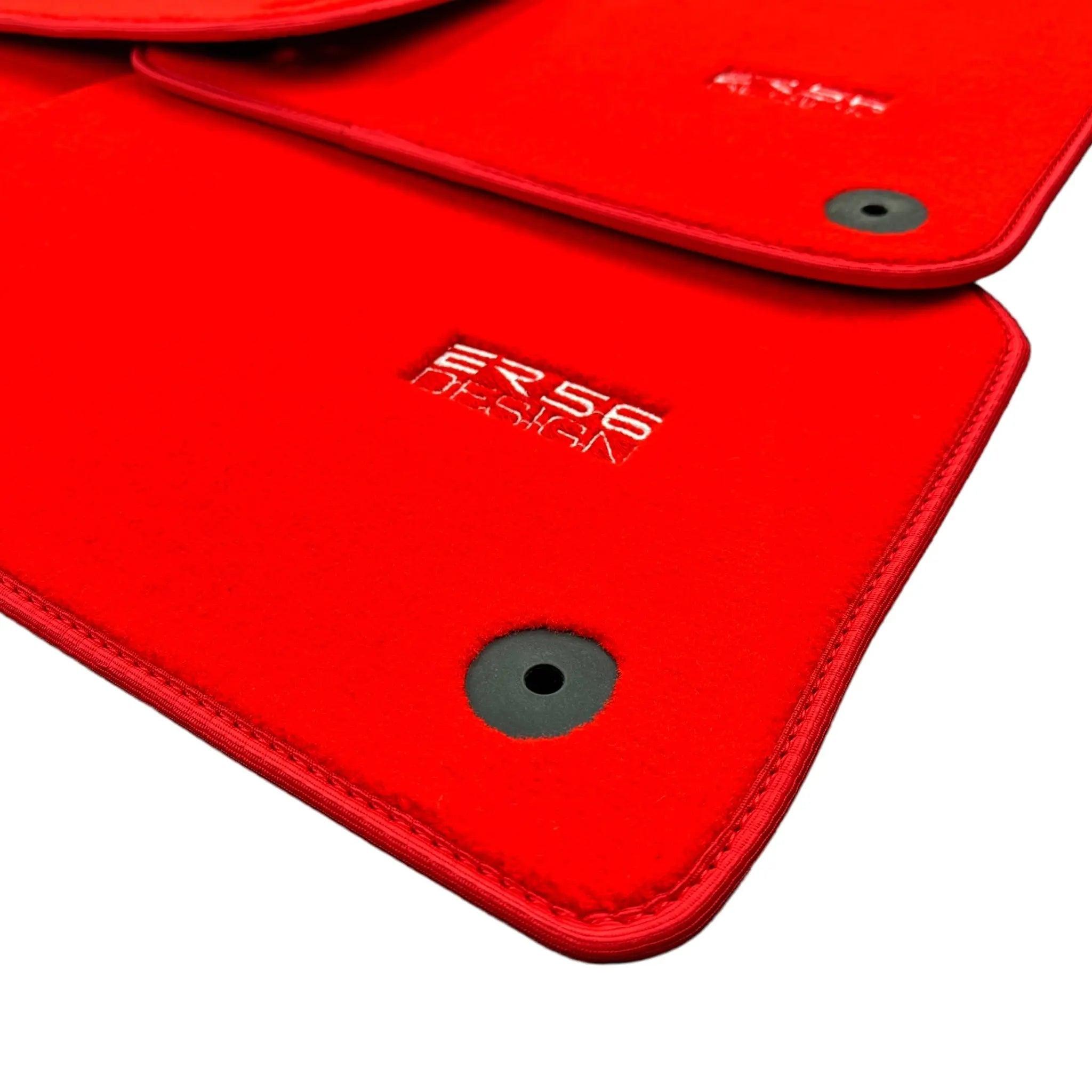 Red Floor Mats for Audi A6 - C6 Avant Long (2004-2008) | ER56 Design