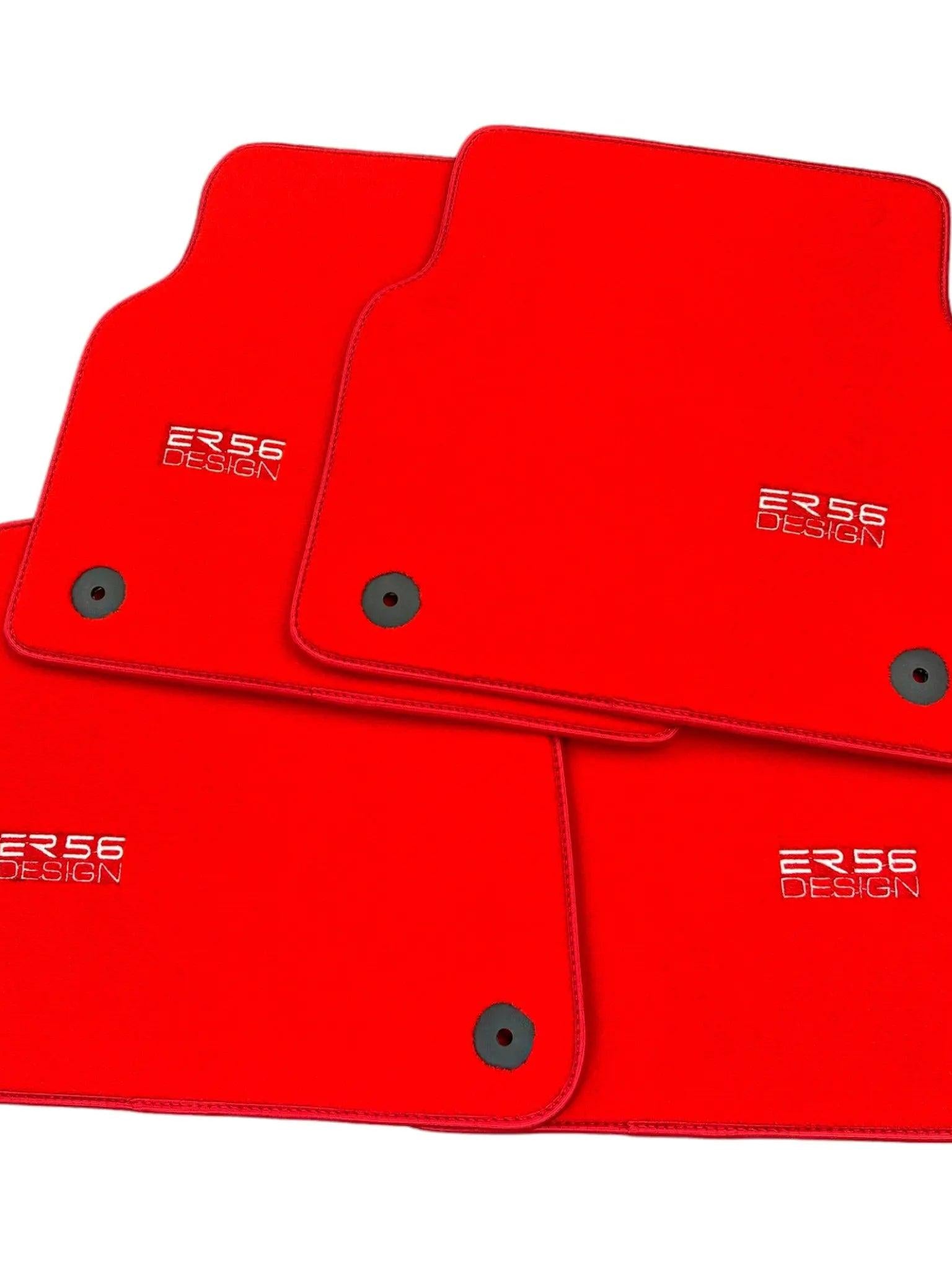 Red Floor Mats for Audi A6 - C8 Allroad Quattro (2019-2023) | ER56 Design