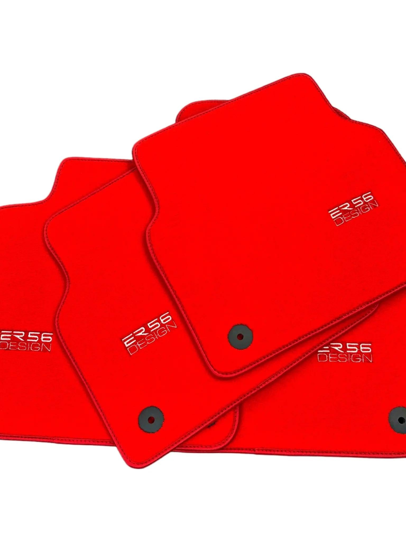 Red Floor Mats for Audi A6 - C8 Sedan (2018-2023) | ER56 Design