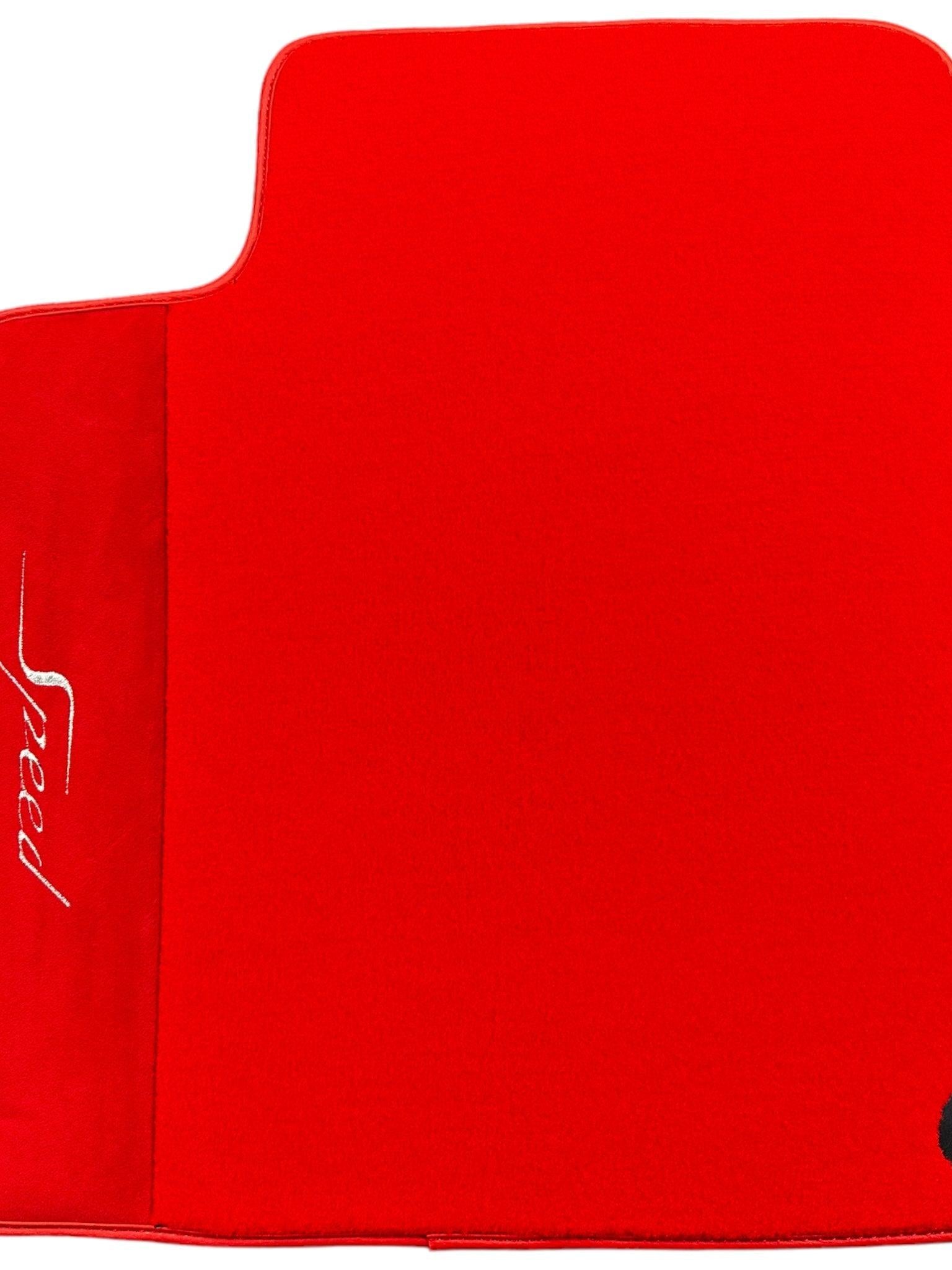 Red Floor Mats For Bentley Mulsanne (2010–2020) with Alcantara Leather