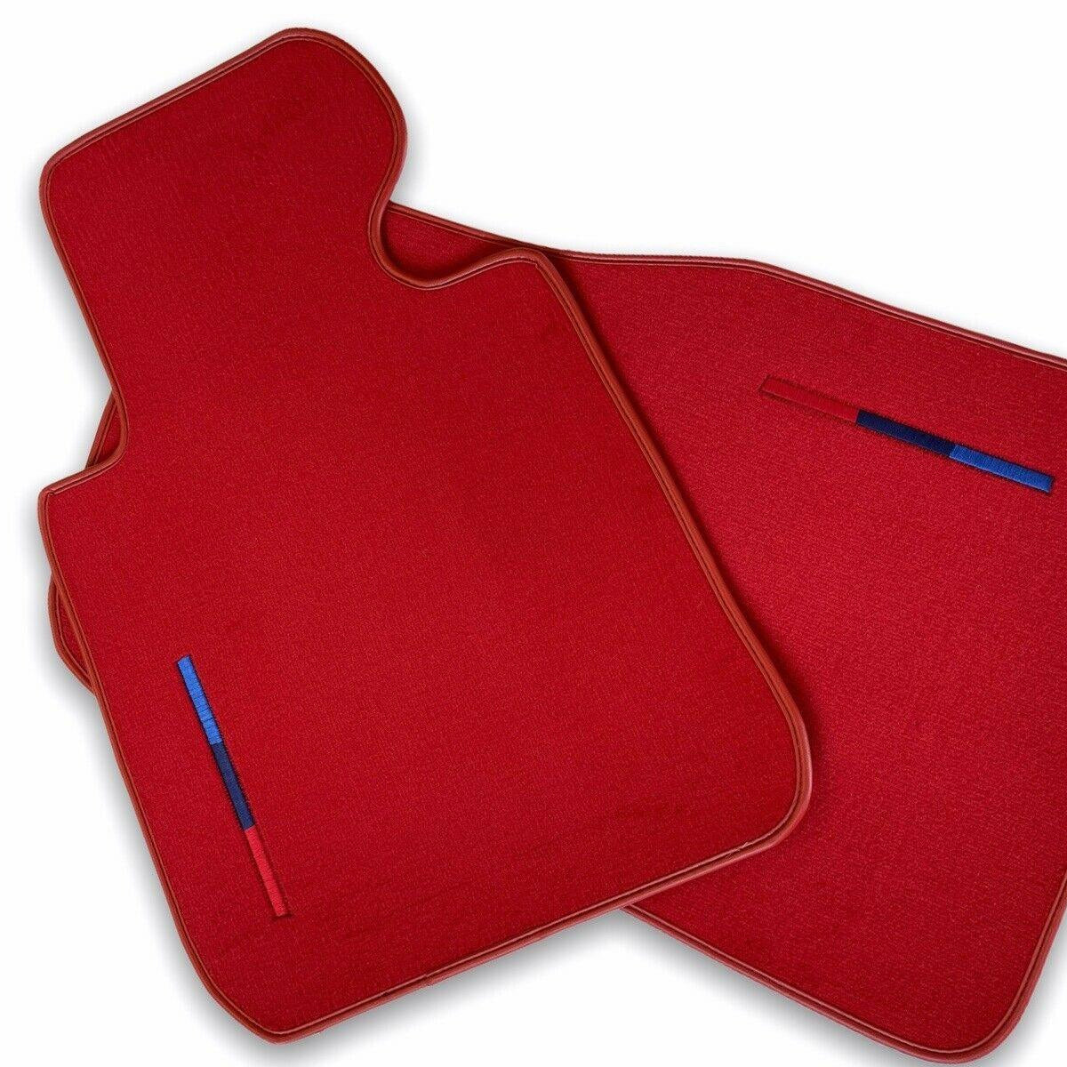 Red Floor Mats For BMW 1 Series E81 With M Package - AutoWin