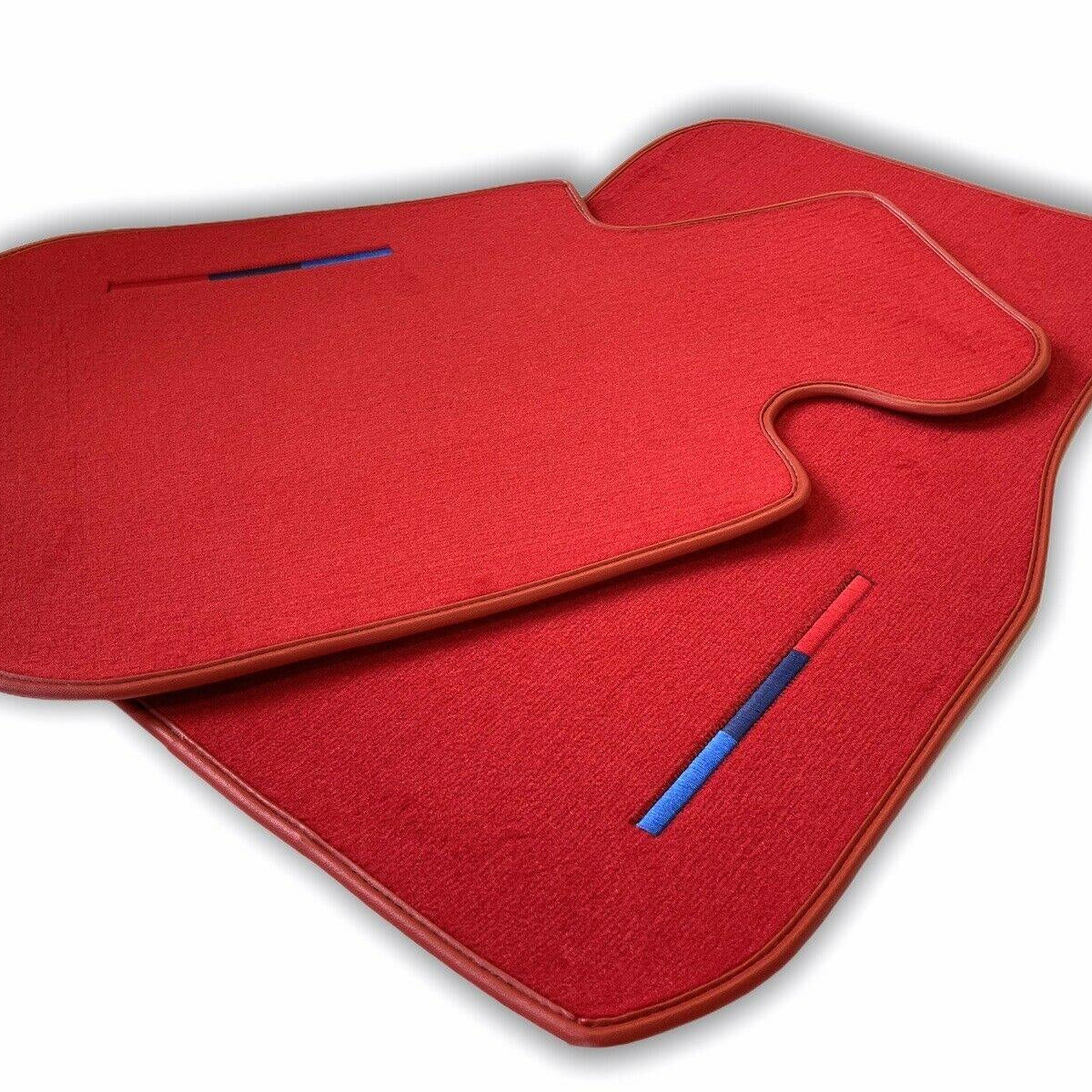 Red Floor Mats For BMW 1 Series E81 With M Package - AutoWin