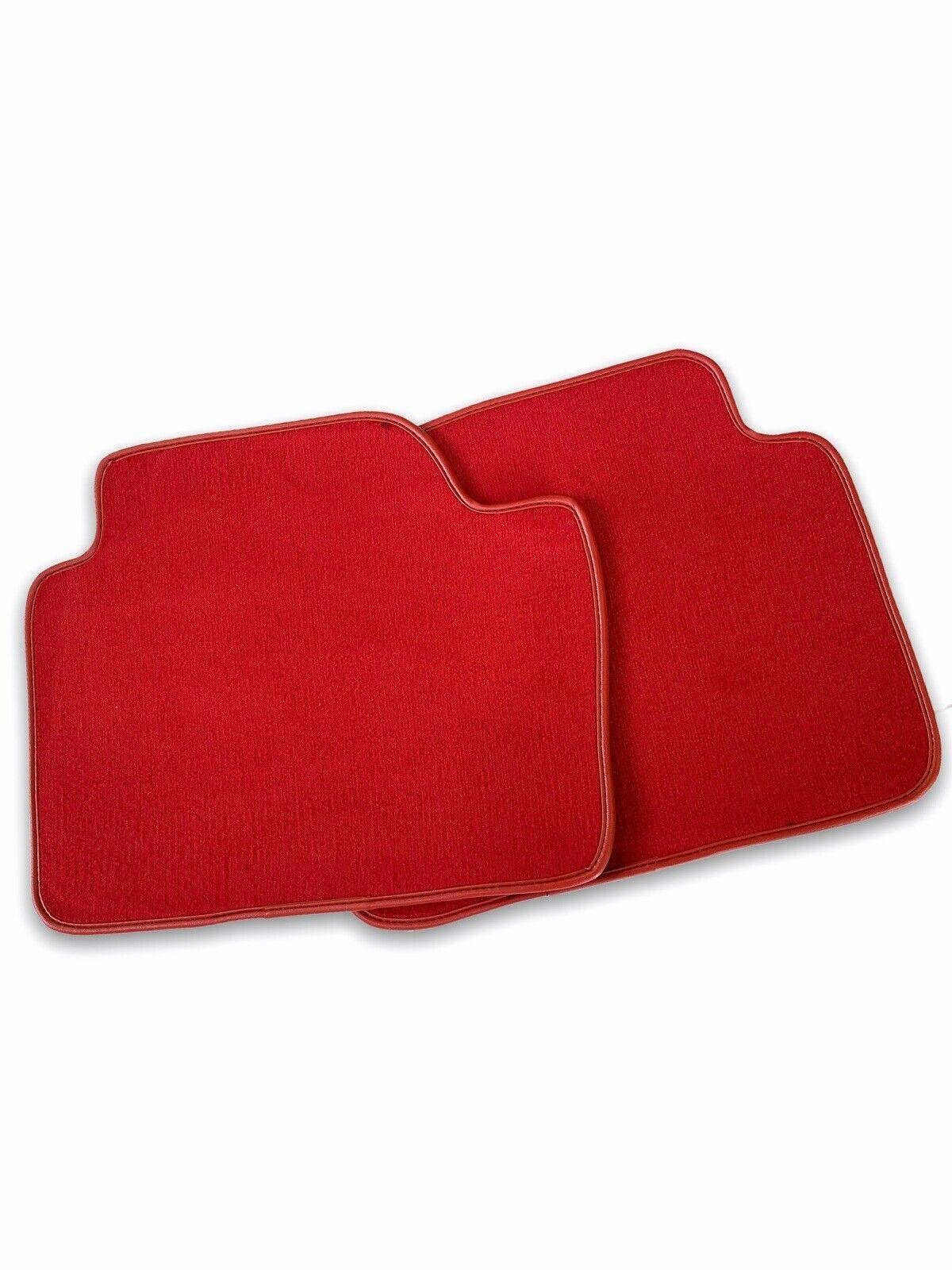 Red Floor Mats For BMW 1 Series E82 ROVBUT Brand Tailored Set Perfect Fit Green SNIP Collection - AutoWin