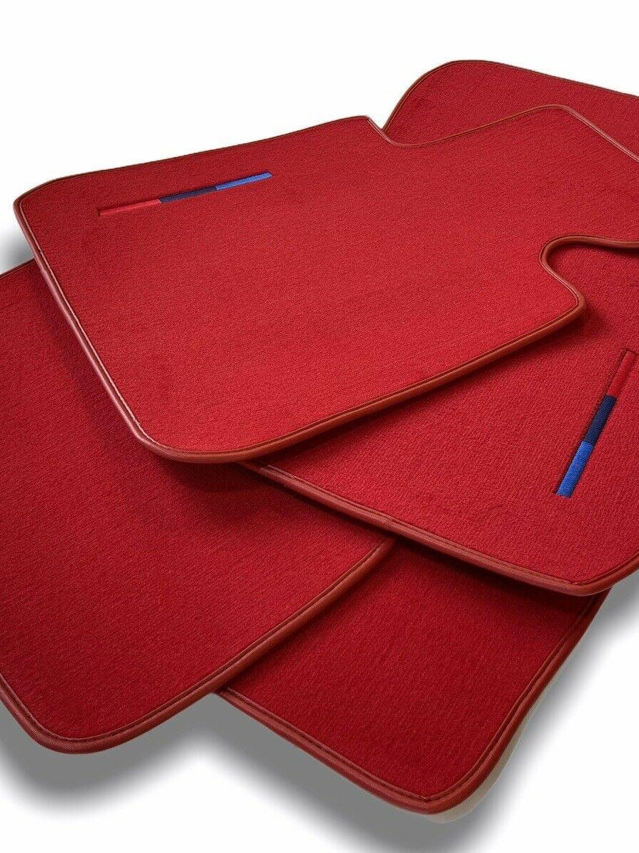 Red Floor Mats For BMW 1 Series E87 With M Package - AutoWin