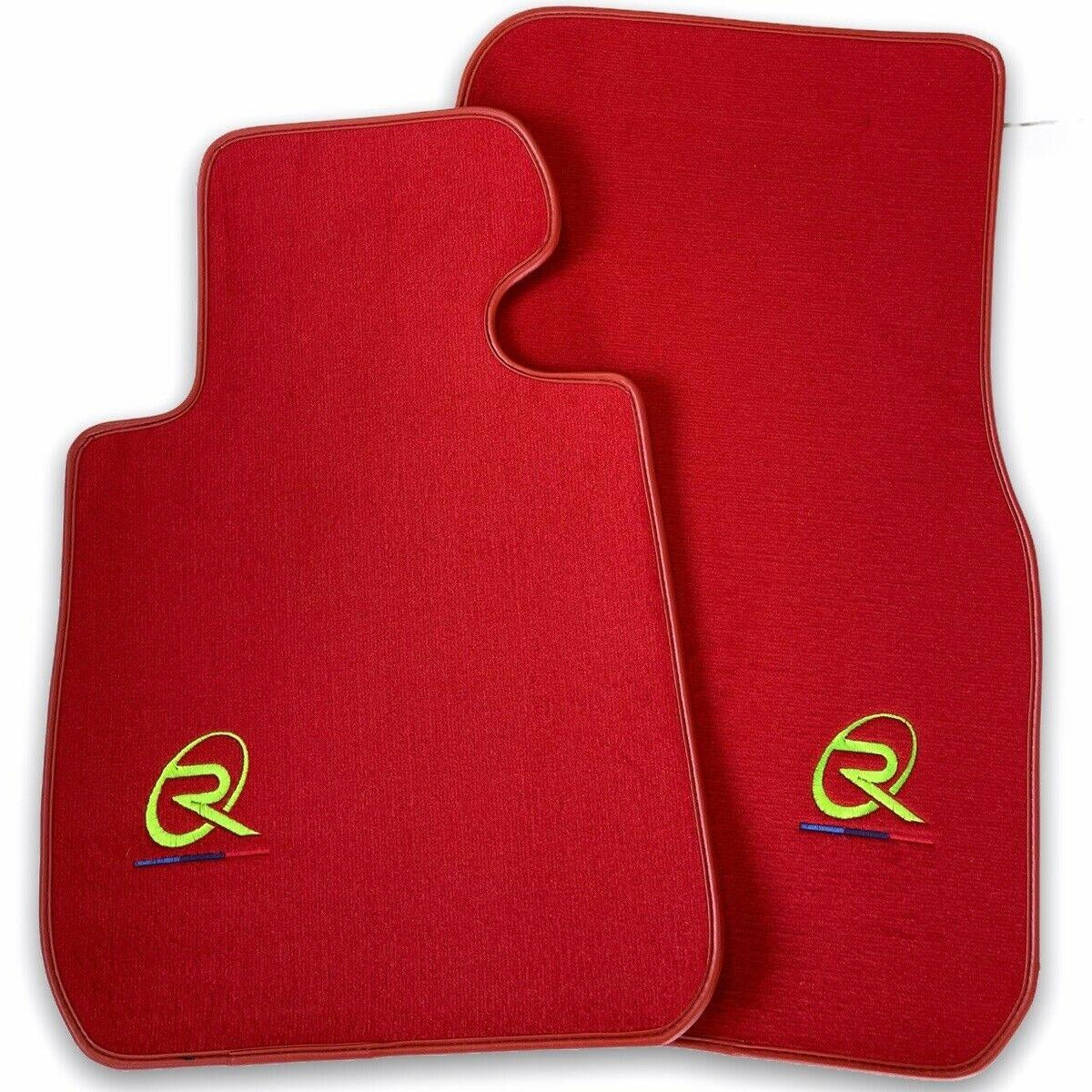 Red Floor Mats For BMW 2 Series F22 ROVBUT Brand Tailored Set Perfect Fit Green SNIP Collection - AutoWin