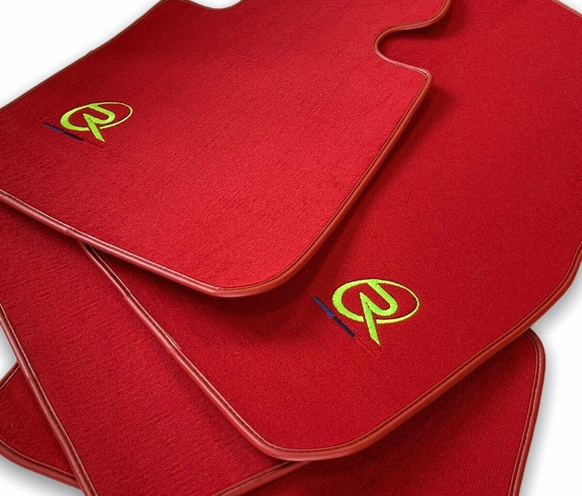 Red Floor Mats For BMW 3 Series E36 2-door Coupe ROVBUT Brand Tailored Set Perfect Fit Green SNIP Collection - AutoWin