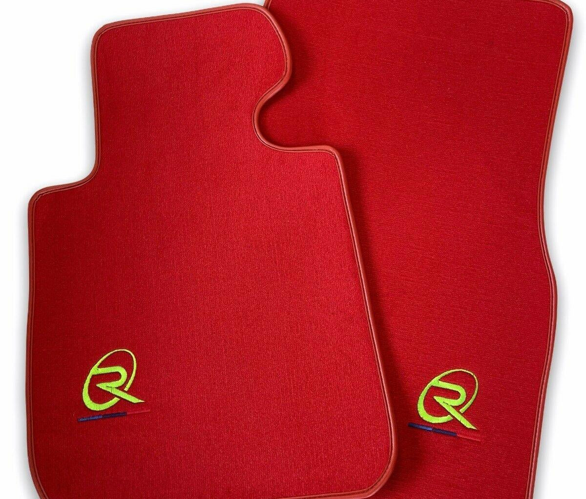 Red Floor Mats For BMW 3 Series E46 Convertible ROVBUT Brand Tailored Set Perfect Fit Green SNIP Collection - AutoWin