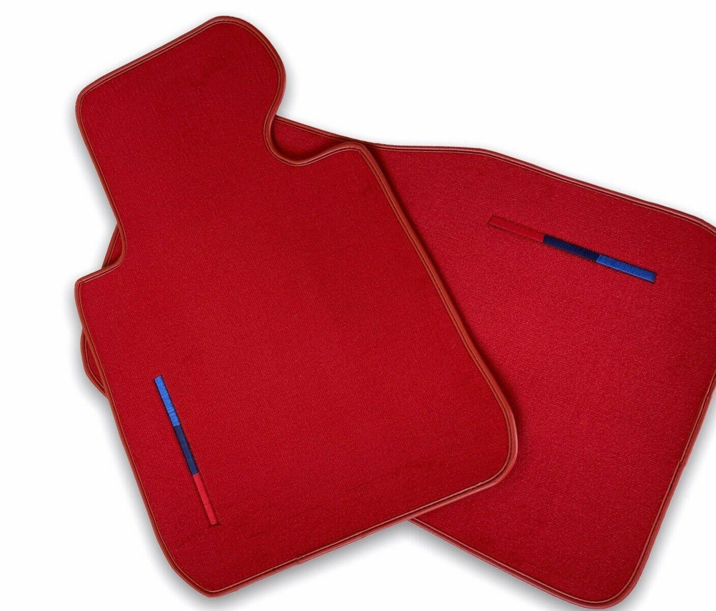 Red Floor Mats For BMW 3 Series E46 Coupe With M Package - AutoWin