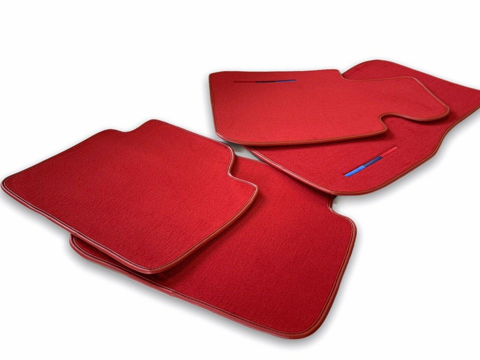 Red Floor Mats For BMW 5 Series E60 With M Package - AutoWin