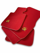 Red Floor Mats For BMW 5 Series G30 ROVBUT Brand Tailored Set Perfect Fit Green SNIP Collection - AutoWin