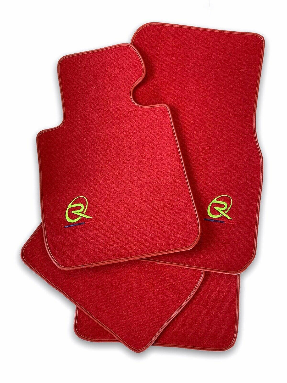 Red Floor Mats For BMW M2 G87 ROVBUT Brand Tailored Set Perfect Fit Green SNIP Collection - AutoWin