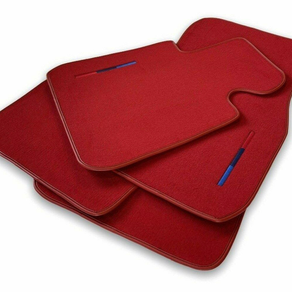 Red Floor Mats For BMW M4 Series F82 - AutoWin