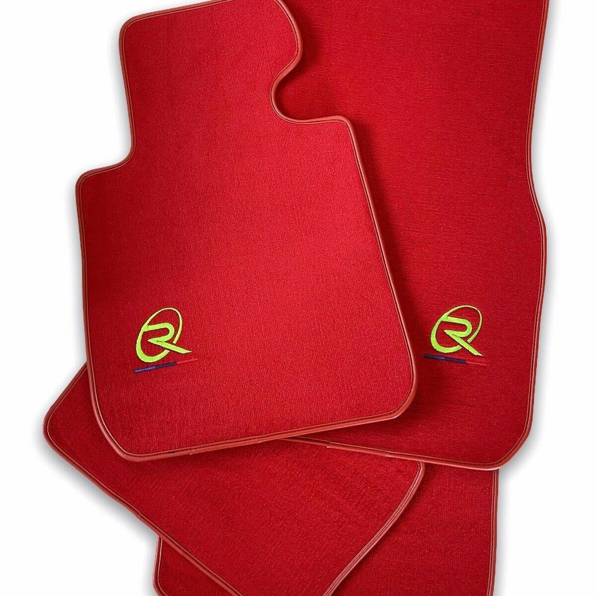 Red Floor Mats For BMW M8 F92 2-door Coupe ROVBUT Brand Tailored Set Perfect Fit Green SNIP Collection - AutoWin