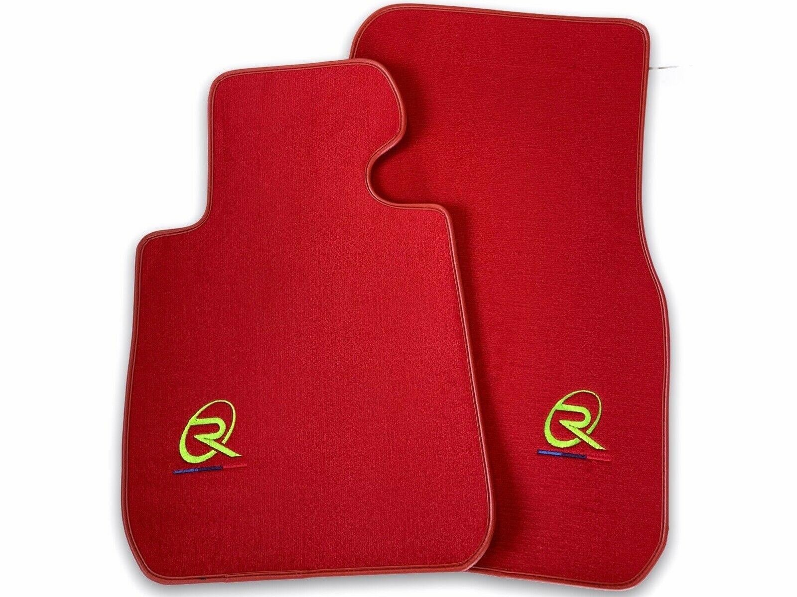 Red Floor Mats For BMW X4 Series F26 ROVBUT Brand Tailored Set Perfect Fit Green SNIP Collection - AutoWin
