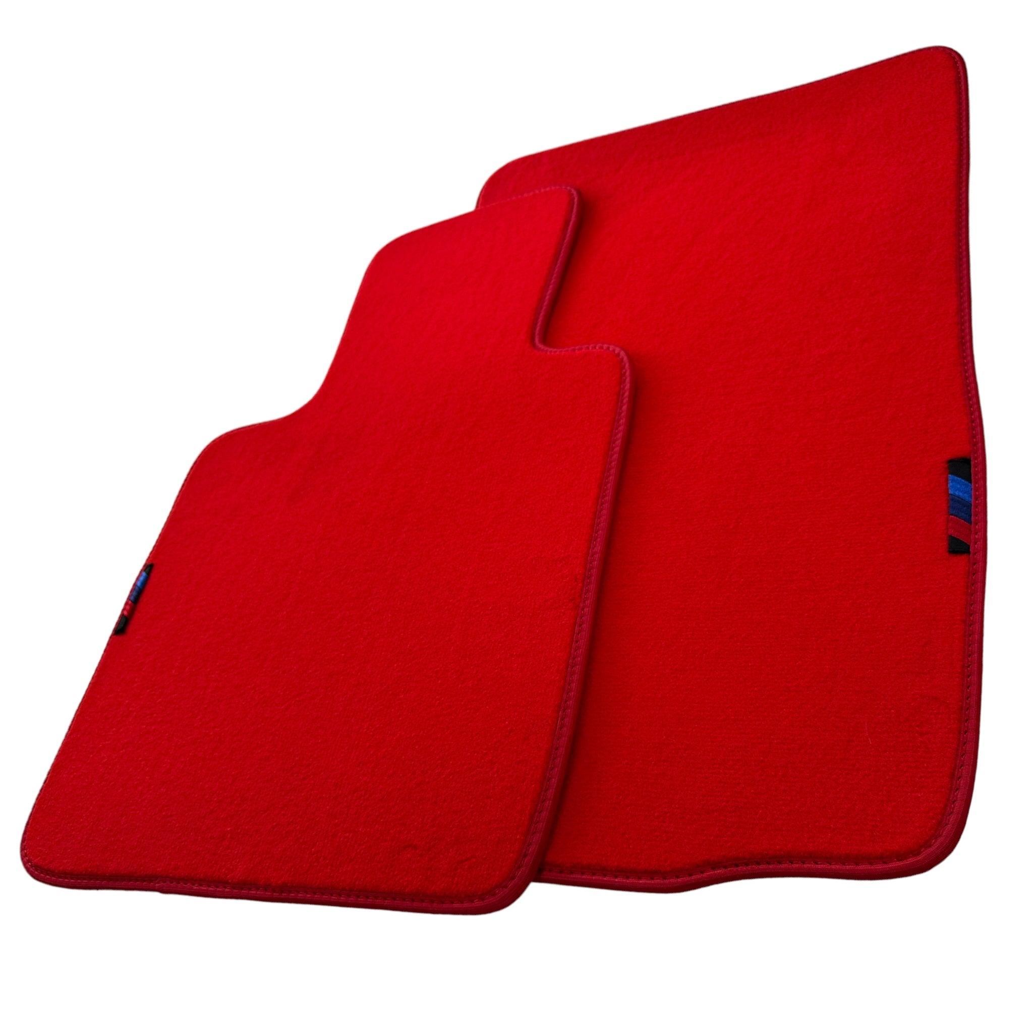 Red Floor Mats For BMW Z4 Series E85 Convertible (2003-2008) With M Package AutoWin Brand - AutoWin