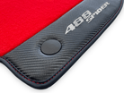 Red Floor Mats For Ferrari 488 Spider 2015-2022 Carbon Fiber - AutoWin