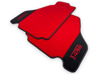 Red Floor Mats For Ferrari F430 2004-2009 With Alcantara Leather - AutoWin