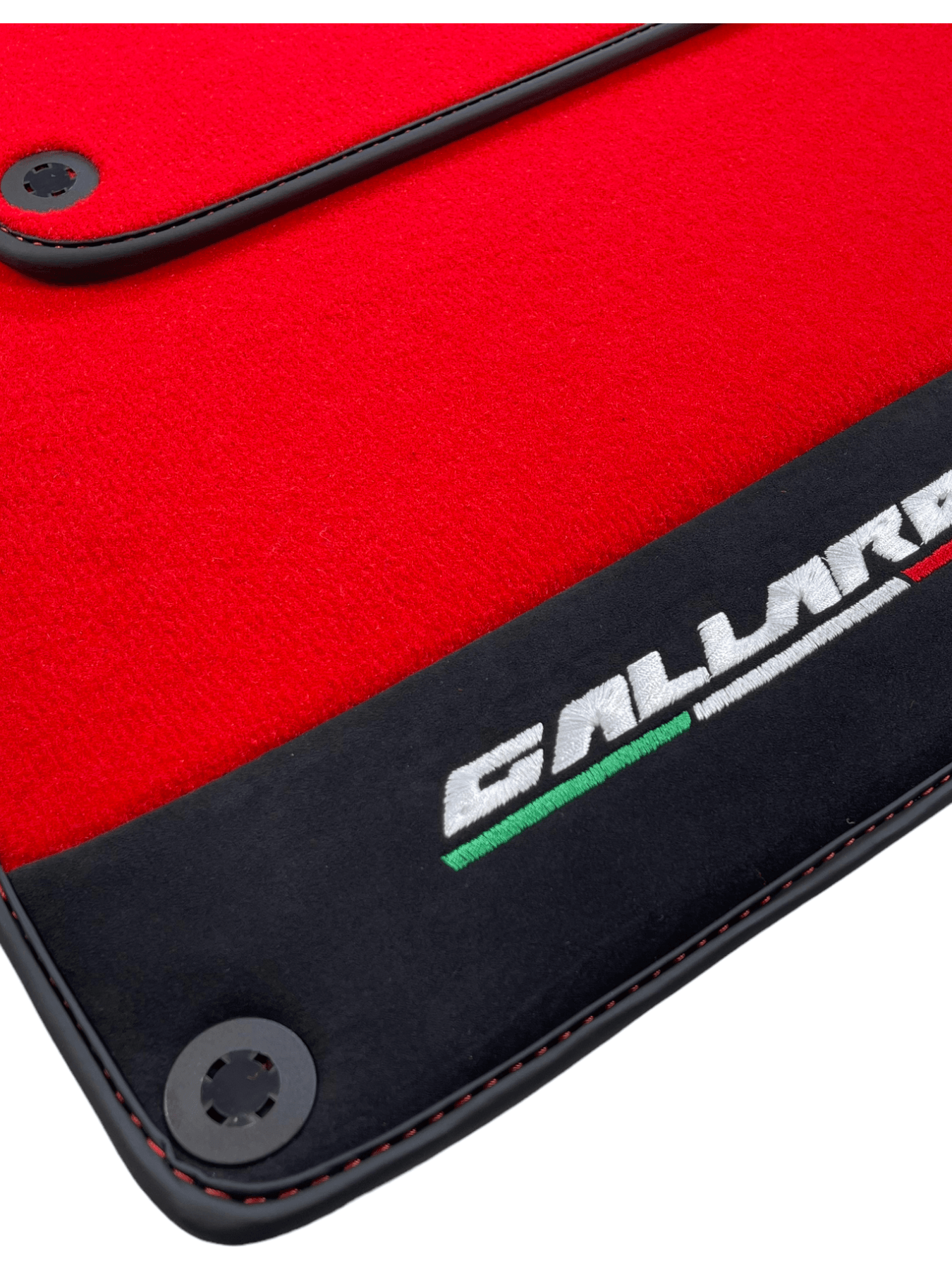 Red Floor Mats for Lamborghini Gallardo With Alcantara Leather - AutoWin