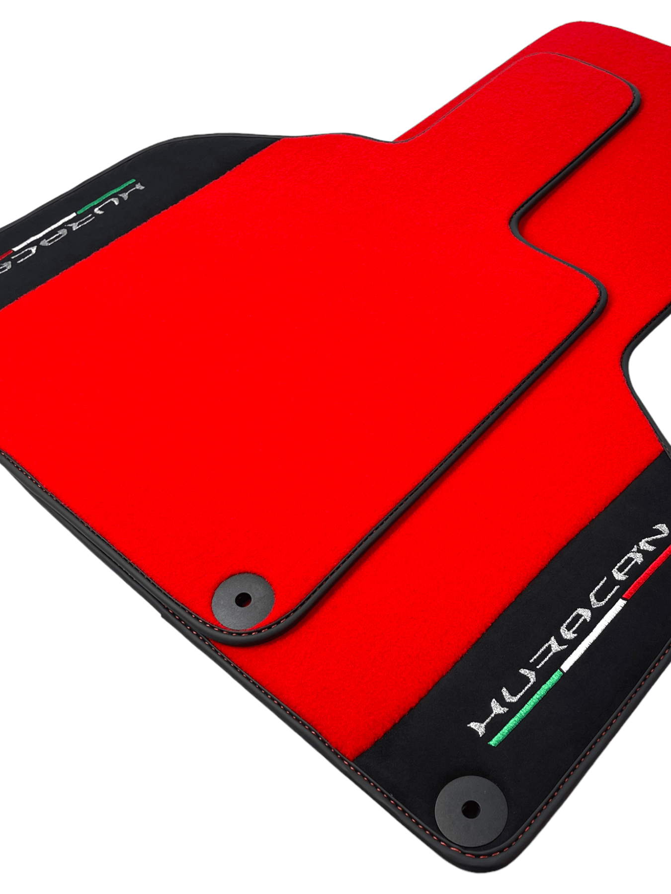 Red Floor Mats for Lamborghini Huracan With Alcantara Leather - AutoWin