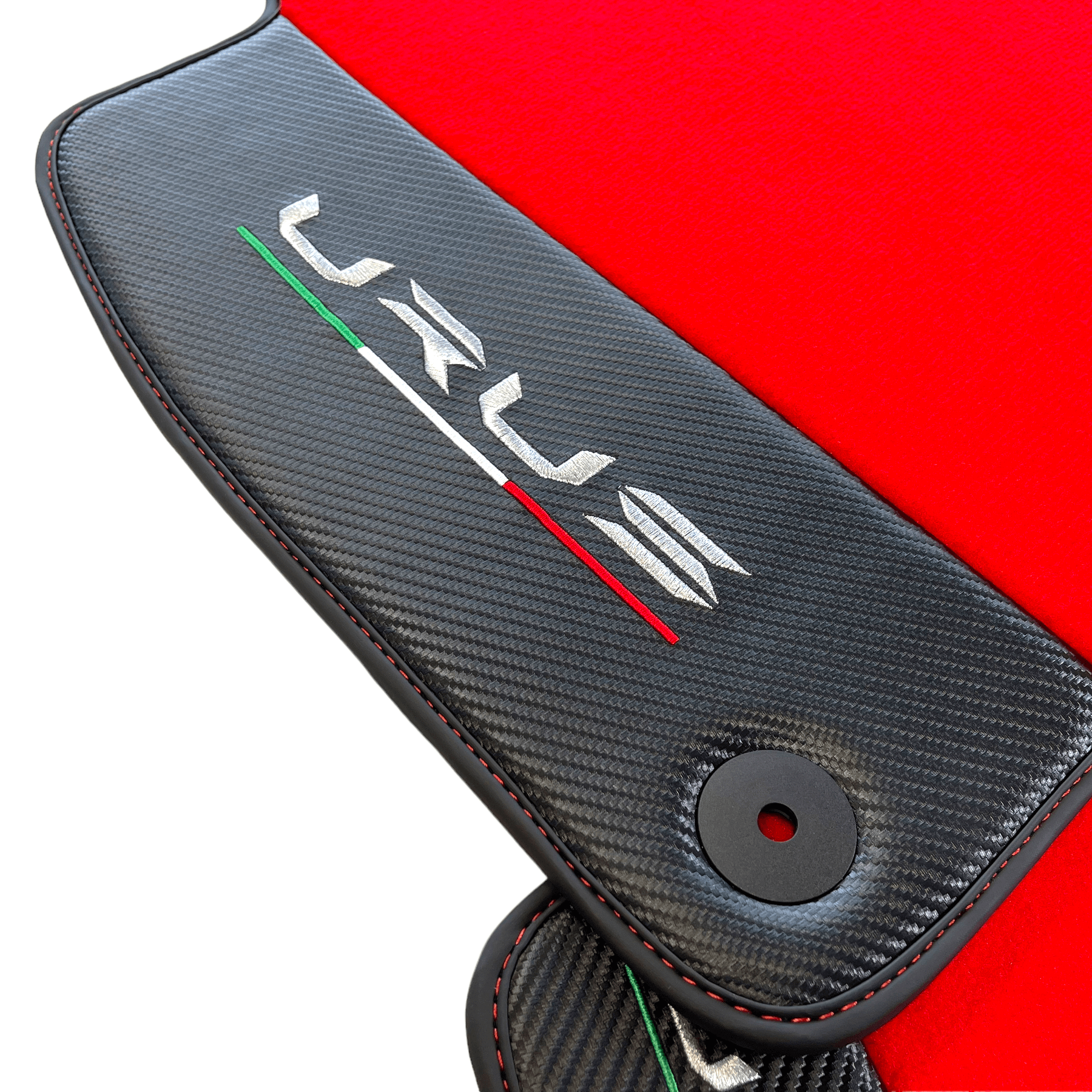Red Floor Mats For Lamborghini Urus With Carbon Leather - AutoWin