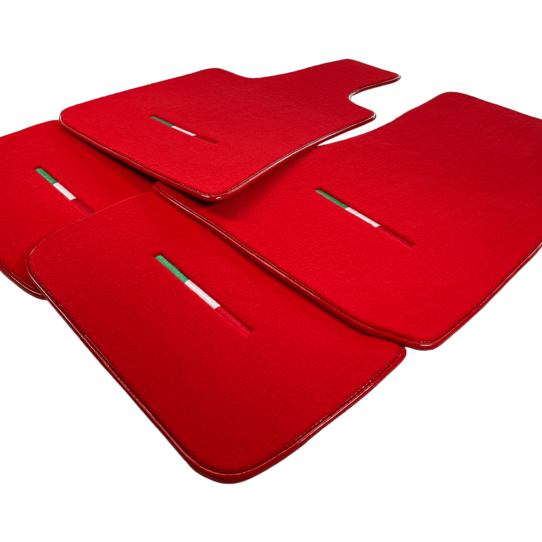Red Floor Mats For Maserati Ghibli 2013-2022 Italy Edition - AutoWin