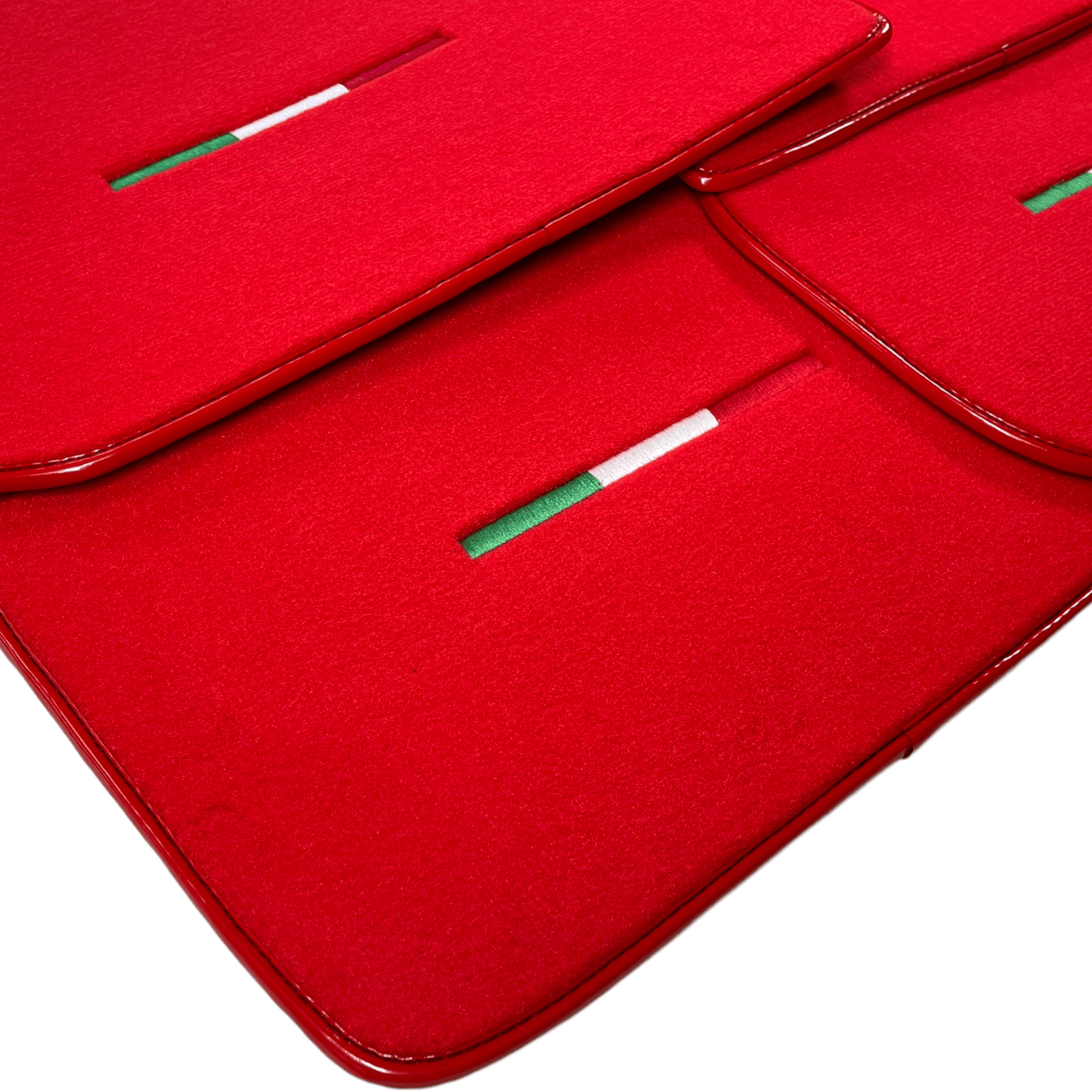 Red Floor Mats For Maserati Ghibli 2013-2022 Italy Edition - AutoWin