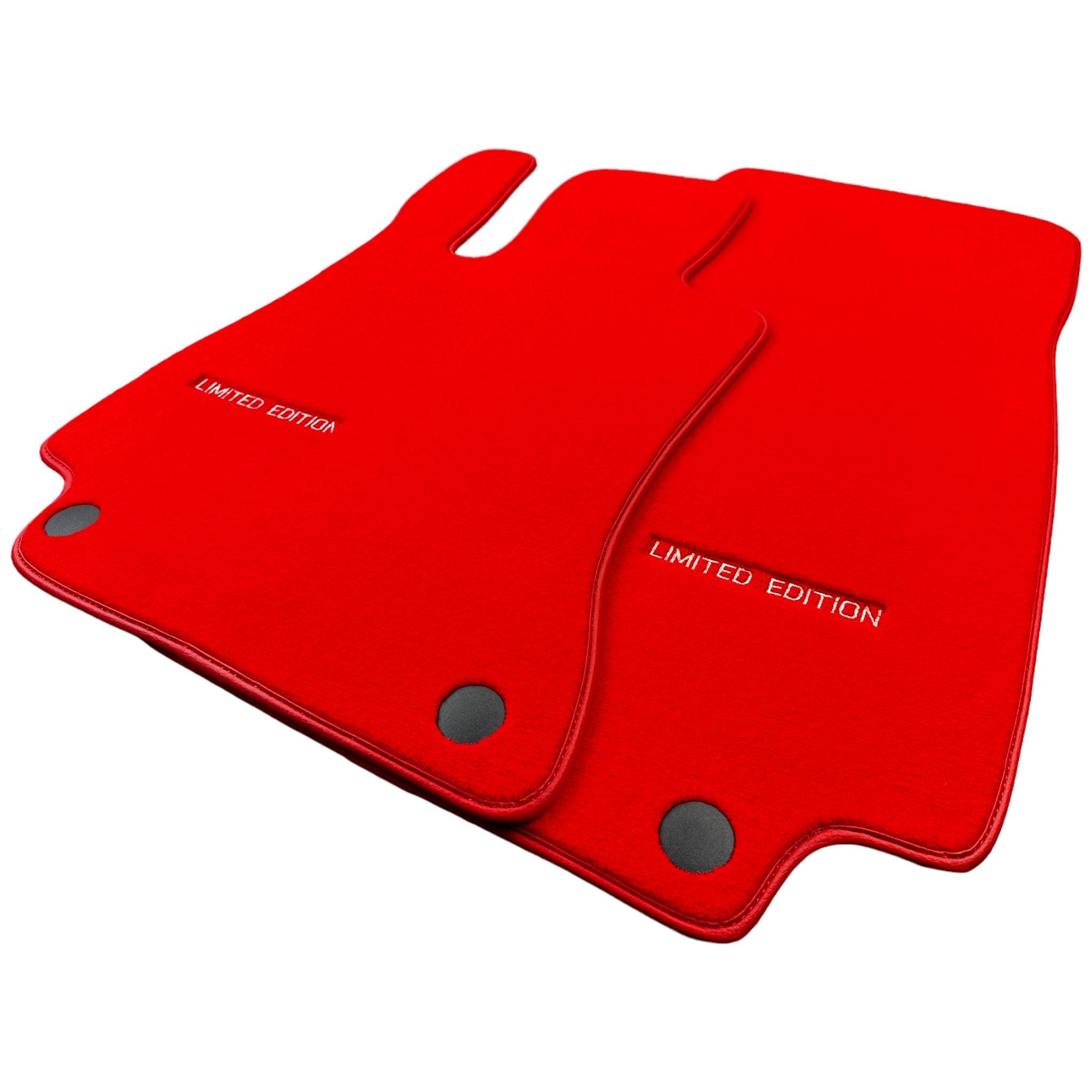 Red Floor Mats For Mercedes Benz E-Class C207 Coupe Facelift (2013-2017) | Limited Edition